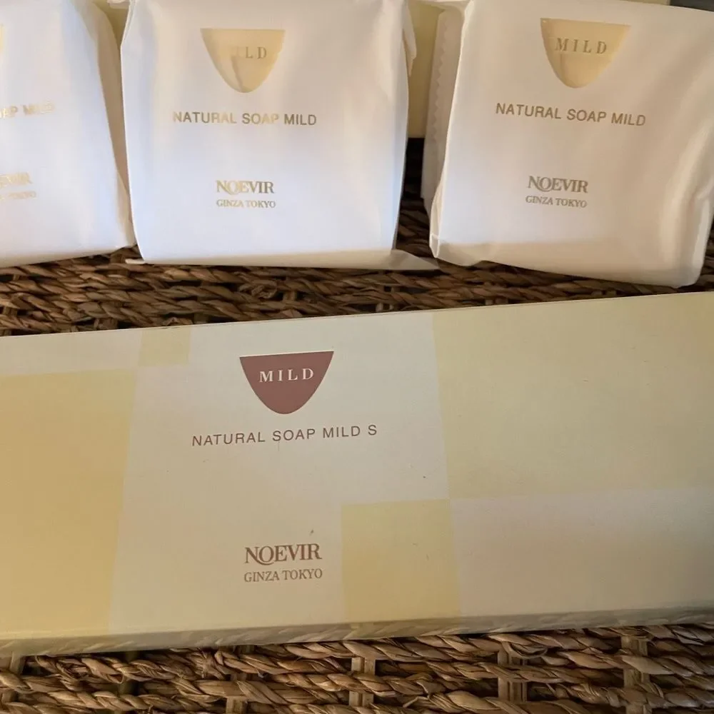 Noevir Ginza Tokyo Japan Mild Natural Soap Bars New in Packages 6 Bars Total